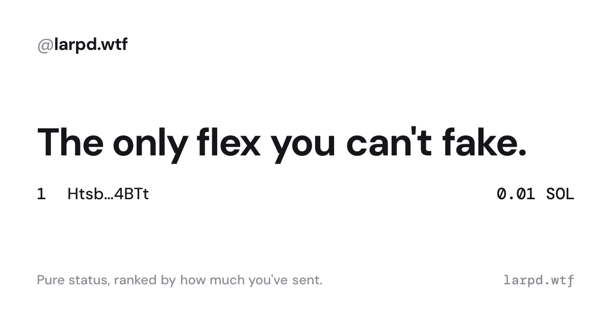 I built the dumbest website on the internet: you pay SOL to be on a list. That's it.